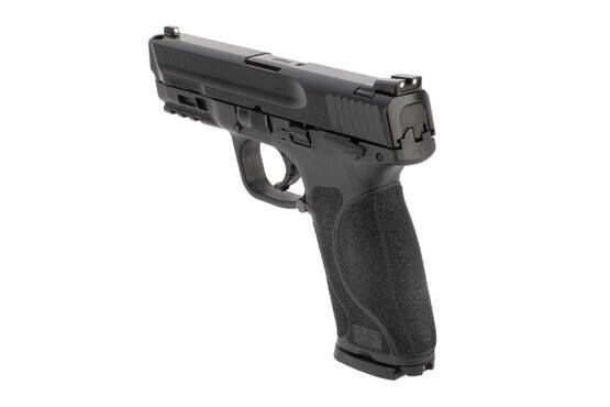 Smith and Wesson M&P 9mm compact pistol with manual safety comes in black